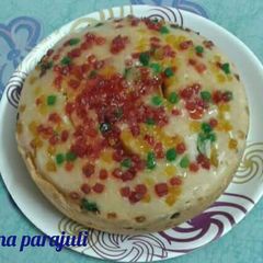 A picture of Eggless wheat flour cooker cake.