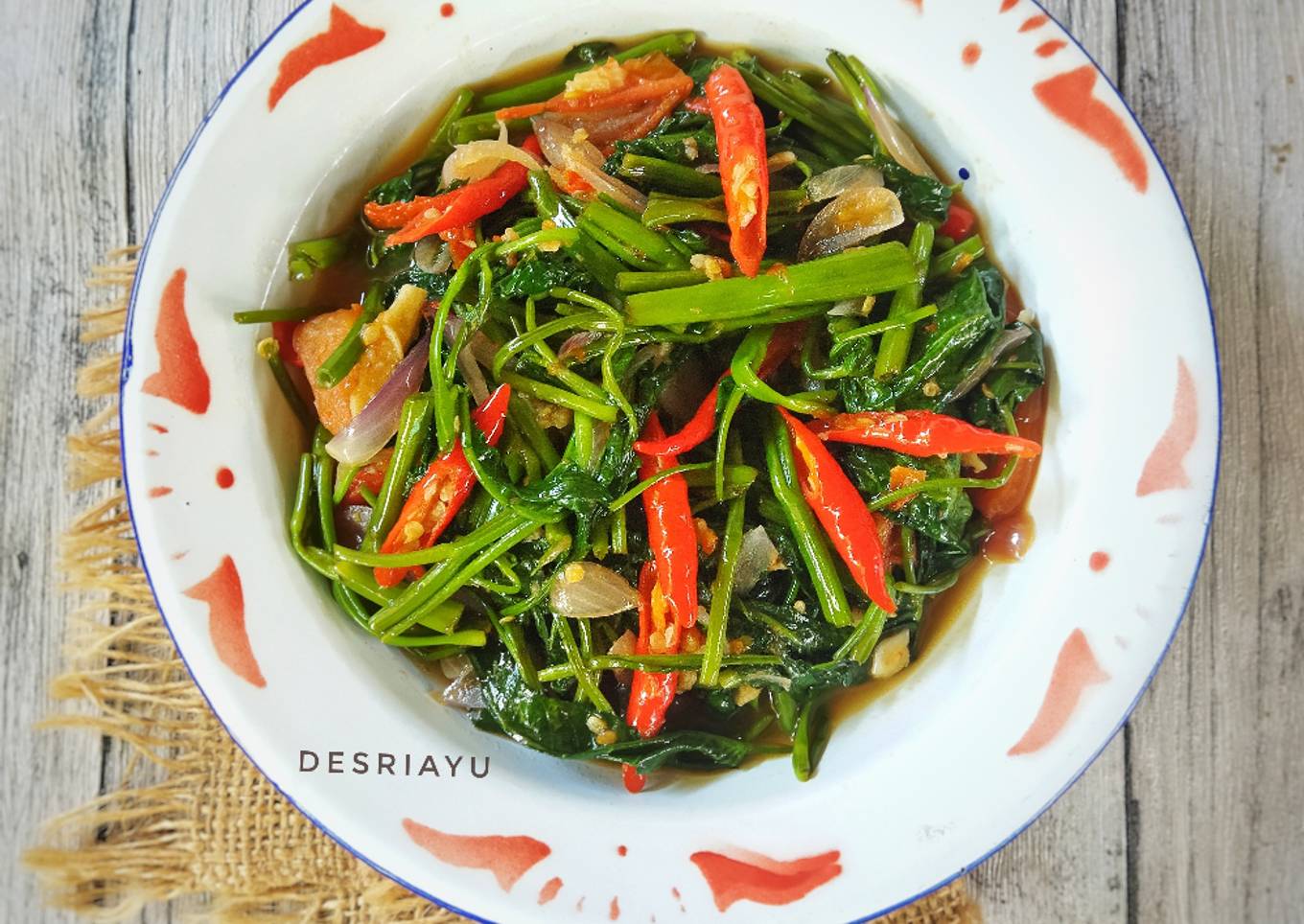 Tumis Kangkung Terasi Pedas