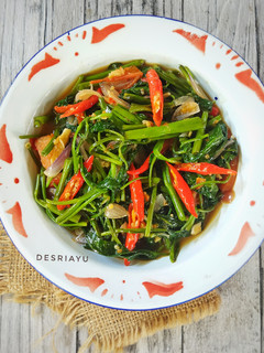Foto resep Tumis Kangkung Terasi Pedas