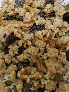 Una foto de Yogurt con frutos secos y muesli