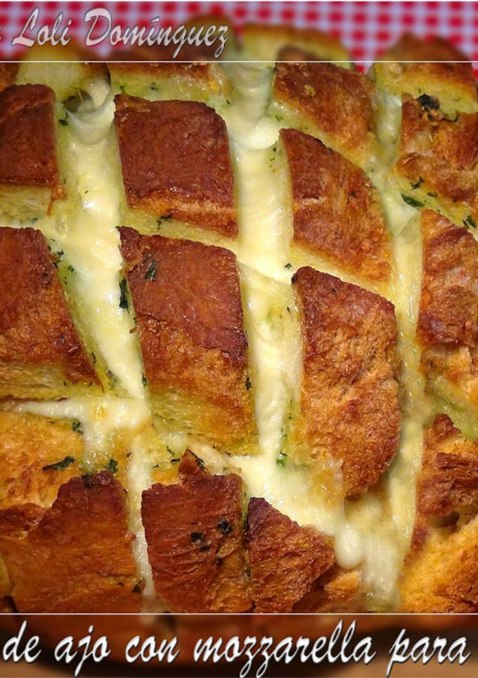 Una foto de Pan de ajo con mozzarella para compartir