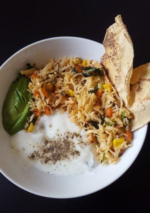 A picture of Fried Rice (How to use leftover rice).