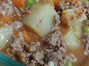Una foto de carne molida receta sin tomate