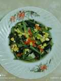 Tumis cesim + jagung manis (saus tiram)