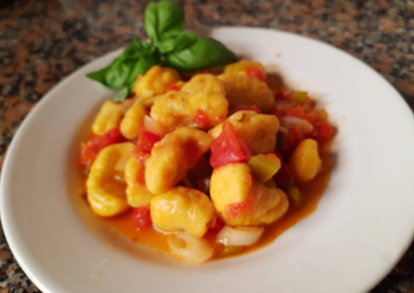 Ñoquis de calabaza y batata