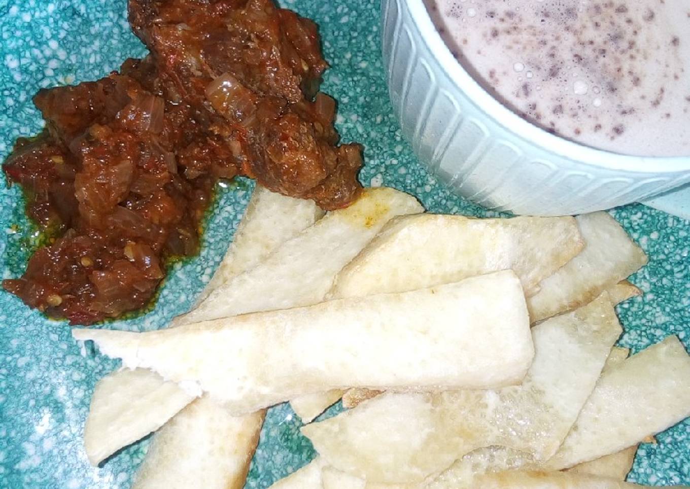 Crispy yam /kapachino