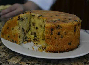 Una foto de Torta de maracuyá y chips de chocolate
