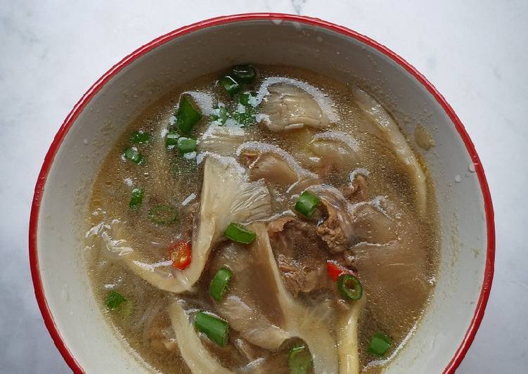 Resep Sup daging cendawan, Enak Banget