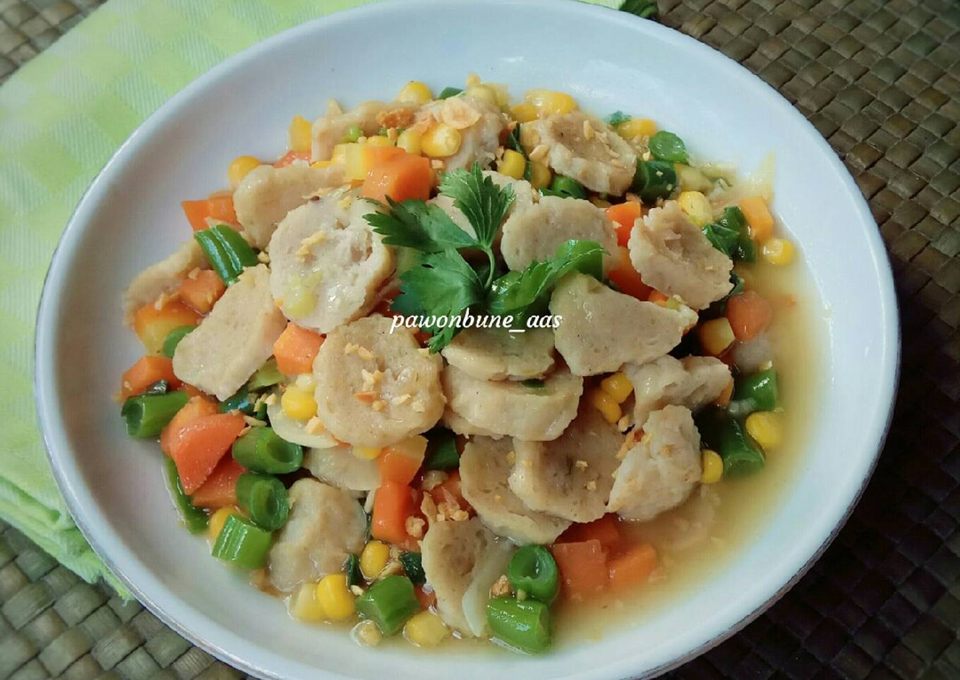 Tumis Bakso Sayur Pelangi 🌈