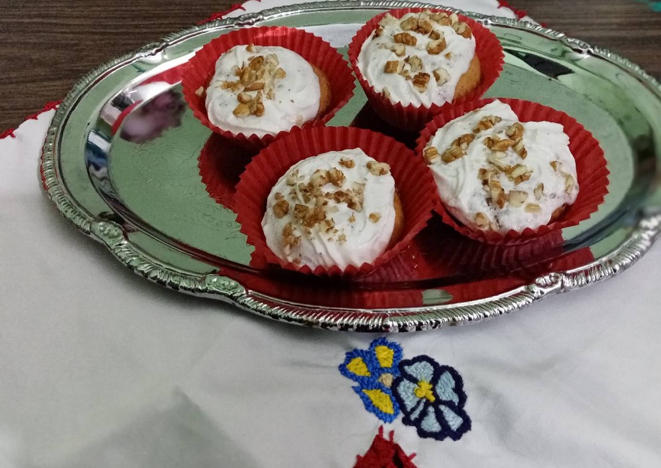 Muffins de plátano y nuez