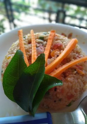 A picture of Broken wheat upma.