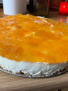 Una foto de Tarta de queso y mermelada