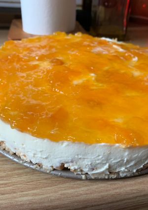 Una foto de Tarta de queso y mermelada