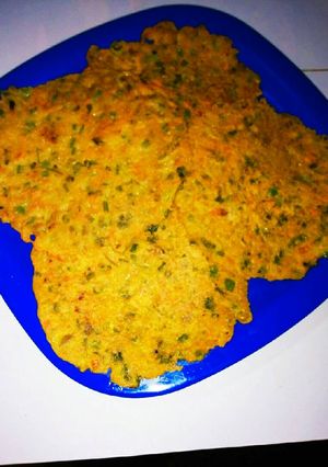A picture of Bajra mix veg chilla.