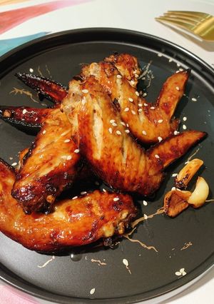 A picture of Honey Garlic Baked Chicken Wings🐥 (Air Fryer).
