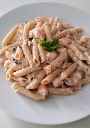 Foto principal de Ensaladilla de pasta con langostinos