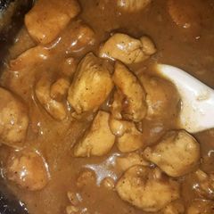 A picture of Spicy Chicken in Coconut milk sauce.