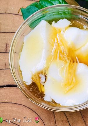 Hình của món Ăn dặm- tào phớ đậu gà đường thốt nốt gừng tươi.