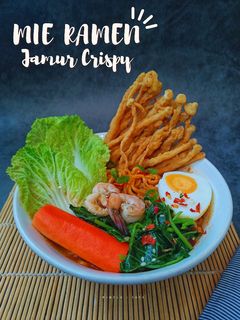 Foto resep Mie Ramen Jamur Crispy