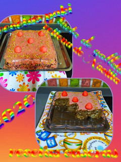 Una foto de Tarta de galletas rellena de Nocilla casera a mi manera 🍰🍪🎂 🌷