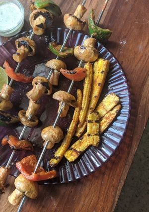 A picture of Grilled veggies.