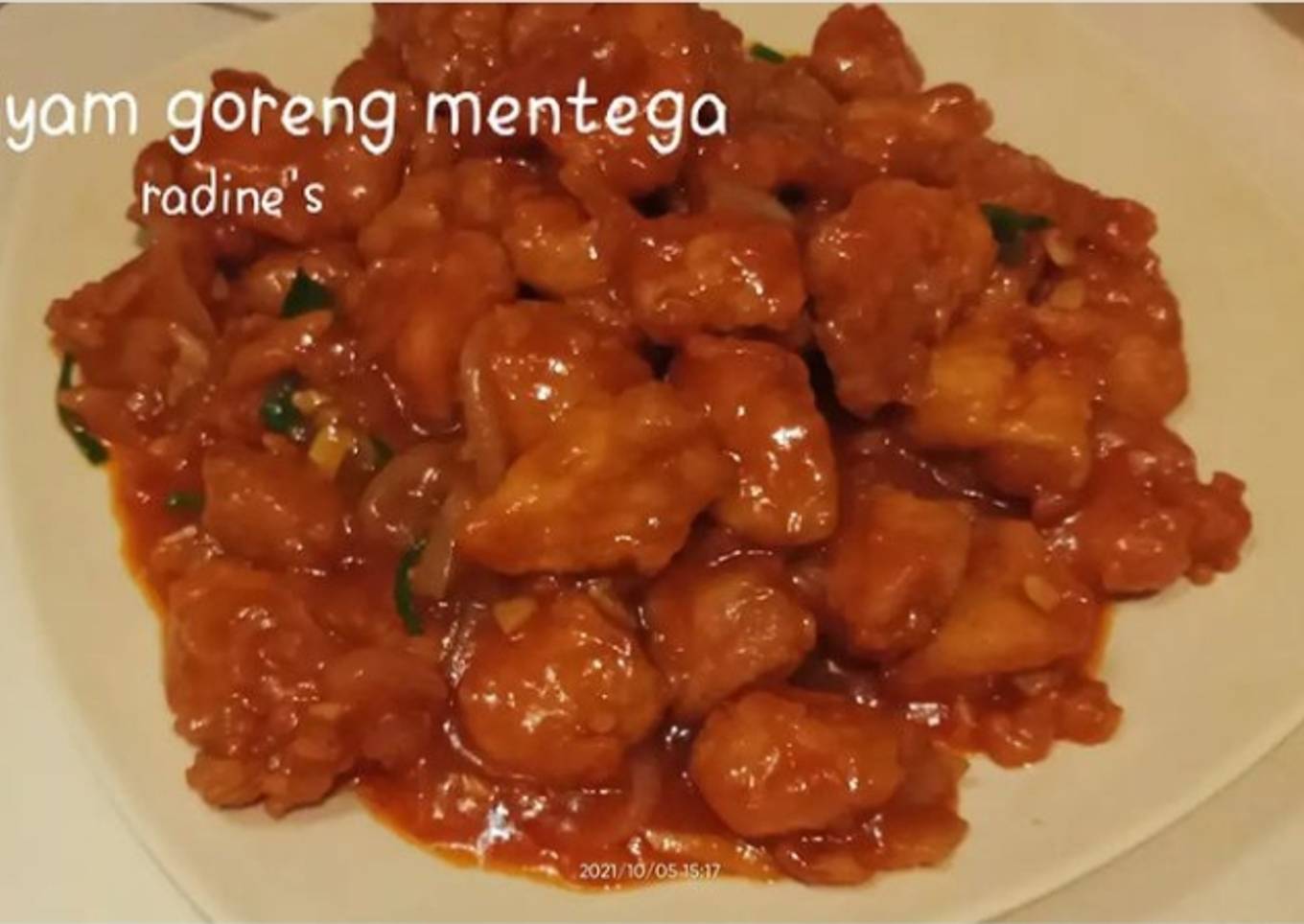 Ayam goreng mentega (asam manis)