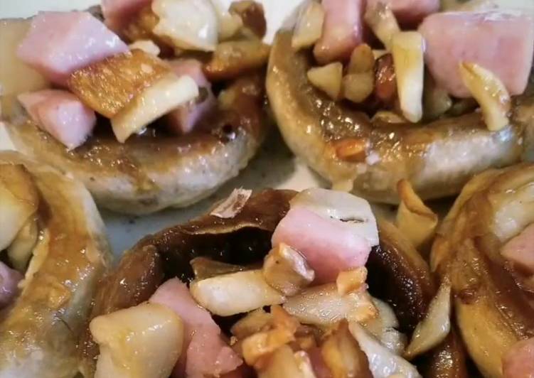 Champiñones rellenos de pavo