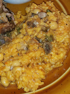 A picture of Arroz con Gandules (Rice and Pigeon Peas).