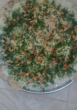 صورة لوصفة منسف دجاج على طريقتي