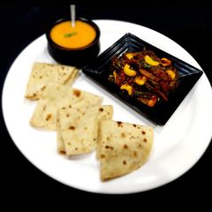 A picture of Kaju Karela Sabji.