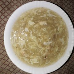 A picture of Chicken corn soup.