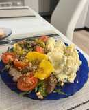 Салат з печінкою та картопля в сметані 😋