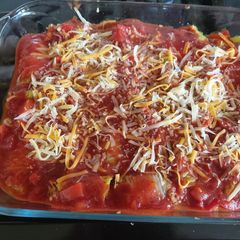 A picture of My low carb stuffed cabbage rolls.