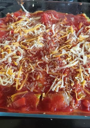 A picture of My low carb stuffed cabbage rolls.