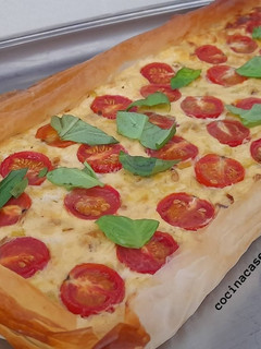 Una foto de Tarta salada de queso en masa brick