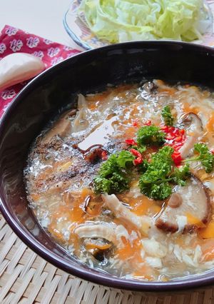 Hình của món Súp Gà Nấm Rau Củ (Soupe De Poulet Aux Champignons & Légumes).