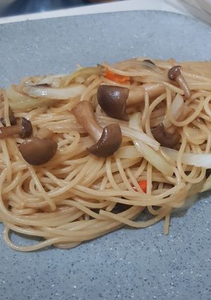 Foto resep Spaghetti Jamur Shimeji (japanese style)