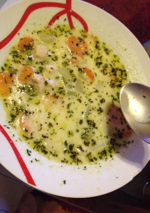 Tárkonyos csirkeraguleves recept fotója