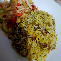 Minced meat biryani A picture of Minced meat biryani.
