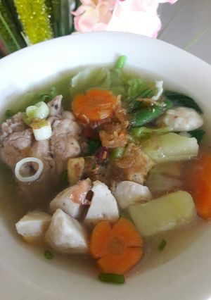 Foto resep Sup ayam bakso resep baru