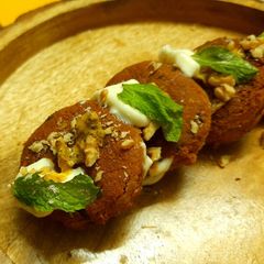 A picture of Walnut chickpeas kebabs.
