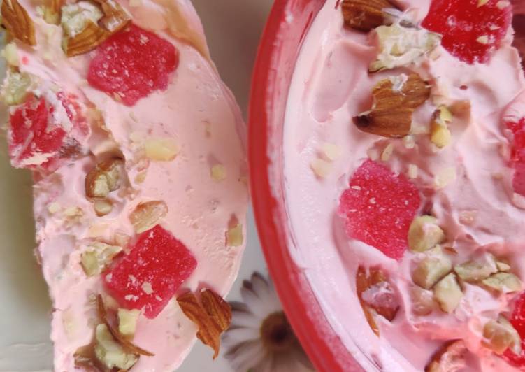 Step-by-Step Guide to Make Super Quick Homemade Rosepink nuts  icecream