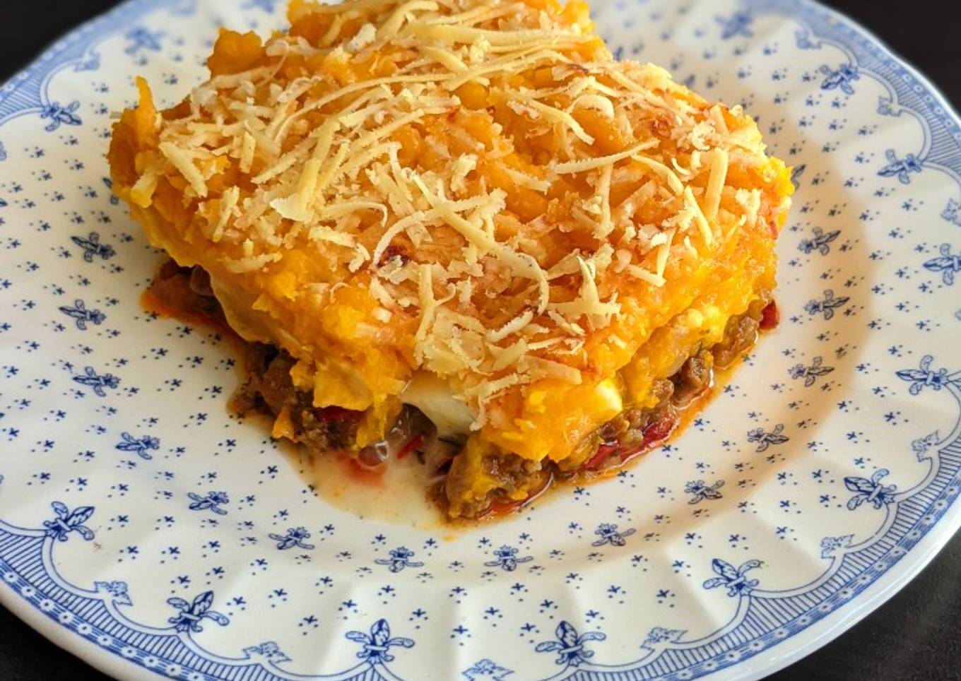 Pastel de zapallo y carne