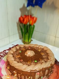 صورة لوصفة كيكة الشوكولاتة..جينواز بمحسن الكيك