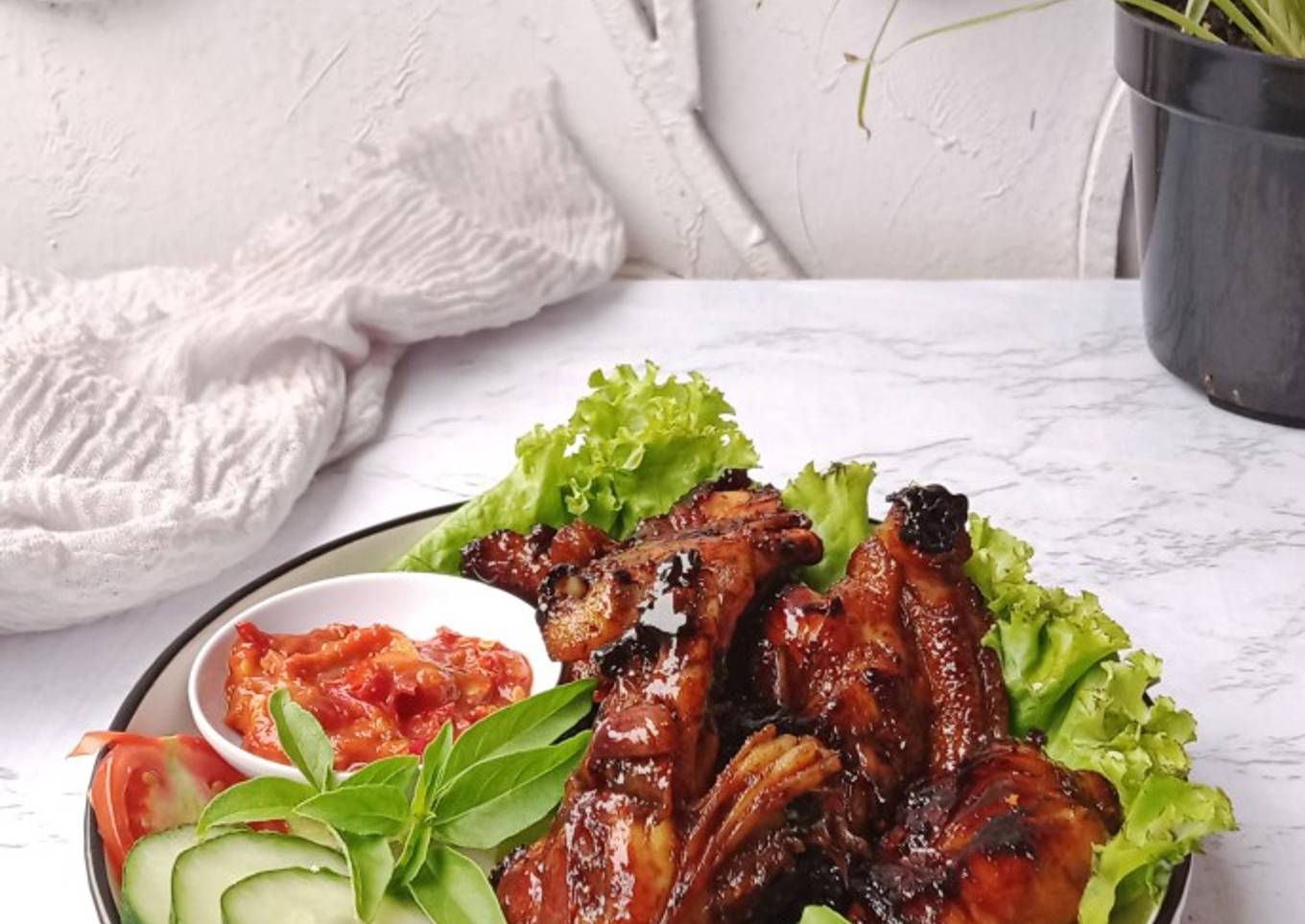 Bacem ayam tulang lunak bakar