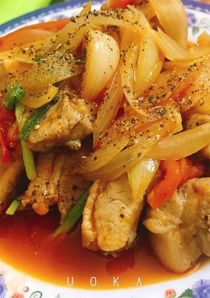Hình của món Sườn xào chua ngọt.