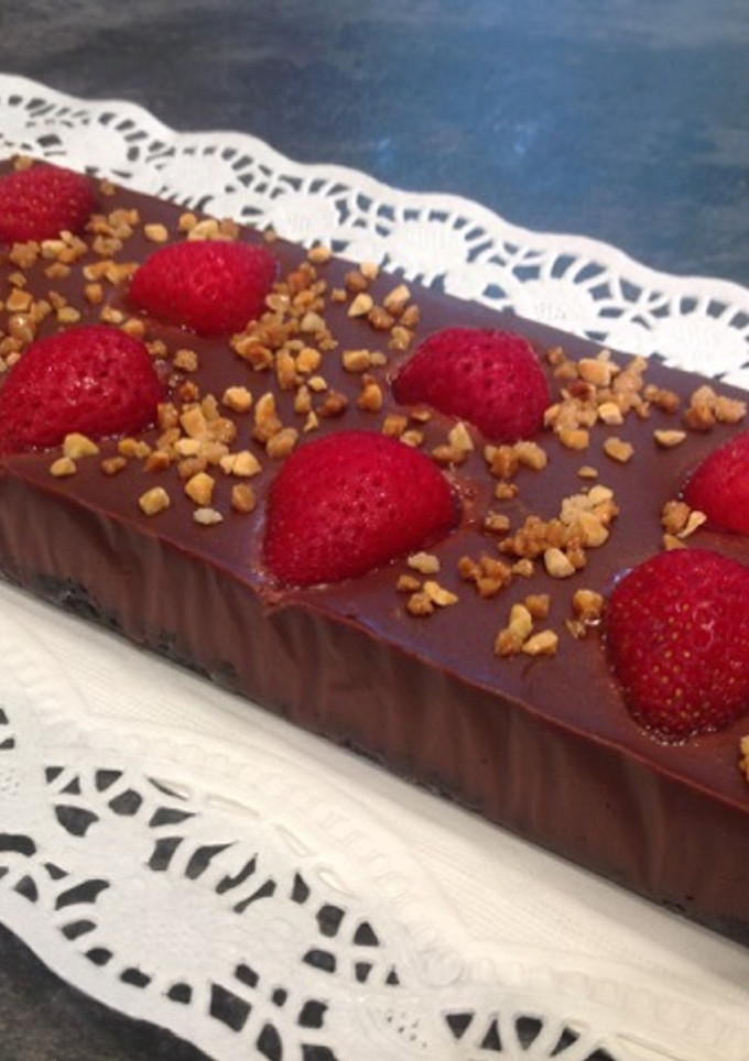 Una foto de Turrón de chocolate con galletas Oreo