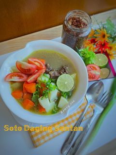Foto resep Soto daging santan
