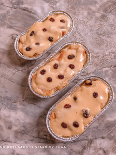 Foto resep Puding Roti Saus Custard Keju