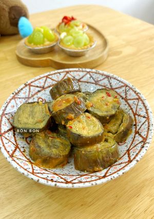 Hình của món Cà Tím Kho Chao Môn Chay.